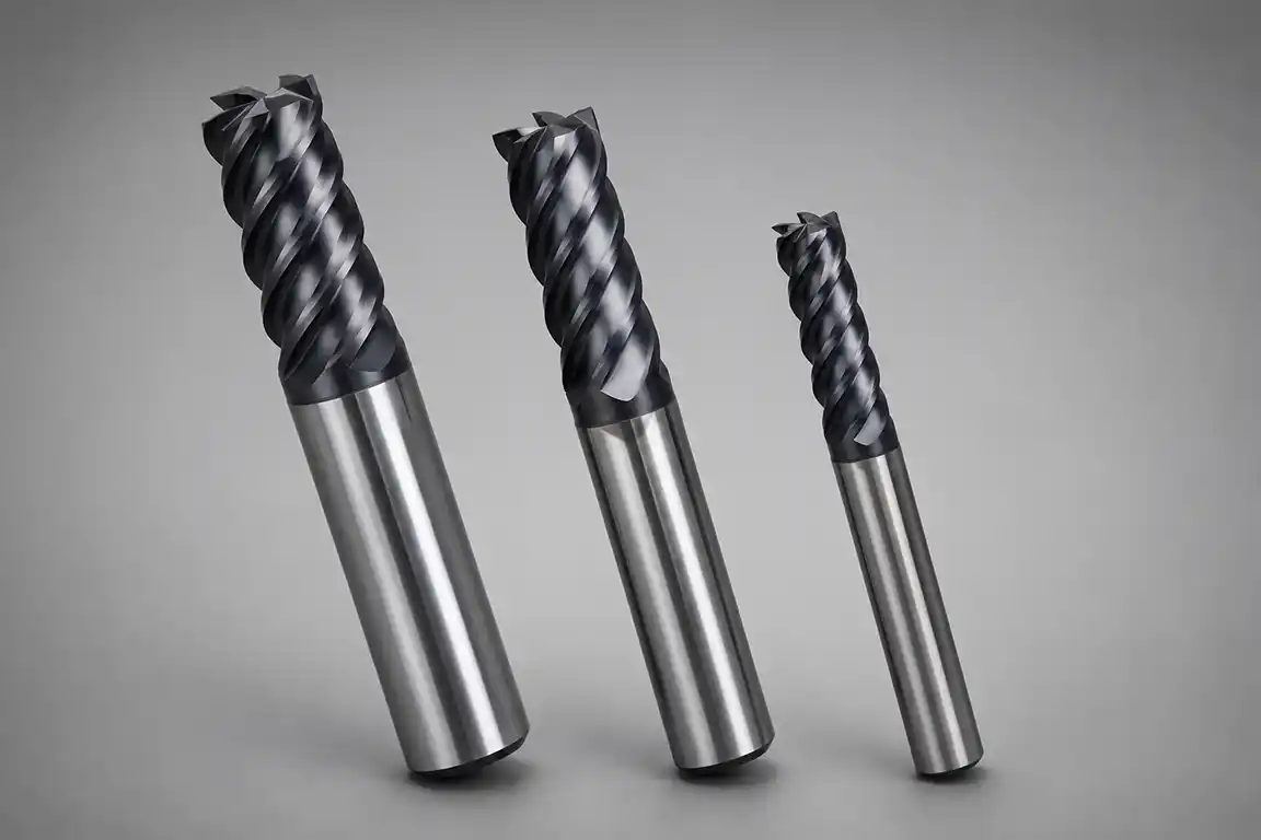 Solid carbide 6 flute end mill for fine finishing in harder steels
