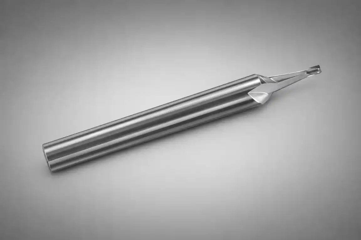 Solid carbide micro end mill for miniature and fine-detail machining